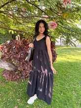 Flare Flowy Tie Shoulders Maxi Dress