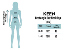 Rectangle Cut Neck Top For Women