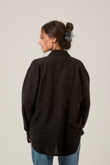 Oversized Loose Fit Linen Shirt For Women