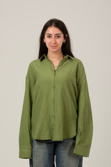 Oversized Loose Fit Linen Shirt For Women