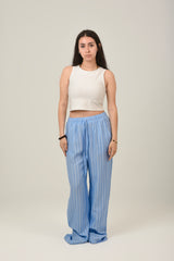 Loose Striped High Waist Pants For Women
