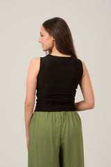 Basic Square Sleeveless Top For Women