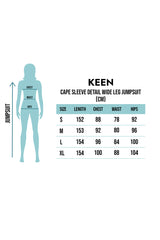 Cape Sleeve Detail Wide Leg Jumpsuit For Women