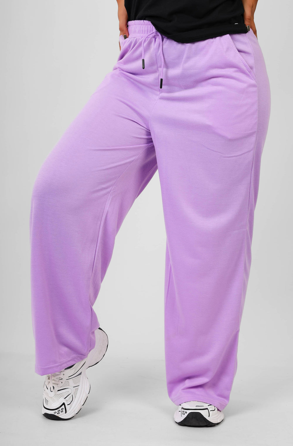 Comfy Cotton Wide Leg Pants - Lavender - pants