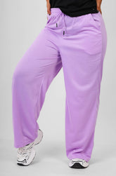 Comfy Cotton Wide Leg Pants - Lavender - pants