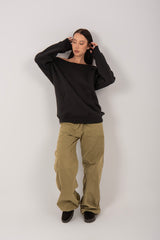 Oversized Off Shoulder Hoodie