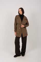 Short Belted Trench Jacket