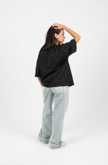Black Boxy Fit Oversized T-shirt