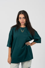 Dark Green Oversized Basic T-shirt