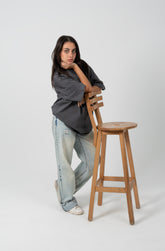 Dark Grey Oversized Basic T-shirt