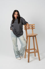 Dark Grey Oversized Basic T-shirt