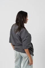 Dark Grey Oversized Basic T-shirt