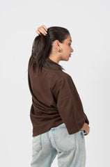 Brown Oversized Basic T-shirt