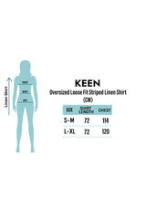 Oversized Loose Fit Striped Linen Shirt For Women