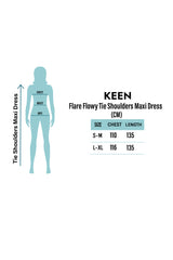 Flare Flowy Tie Shoulders Maxi Dress