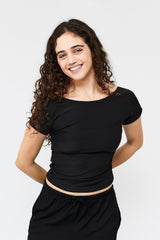 Half Sleeve Backless Top For Women