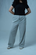 Load image into Gallery viewer, Comfy Cotton Wide Leg Pants - Grey
