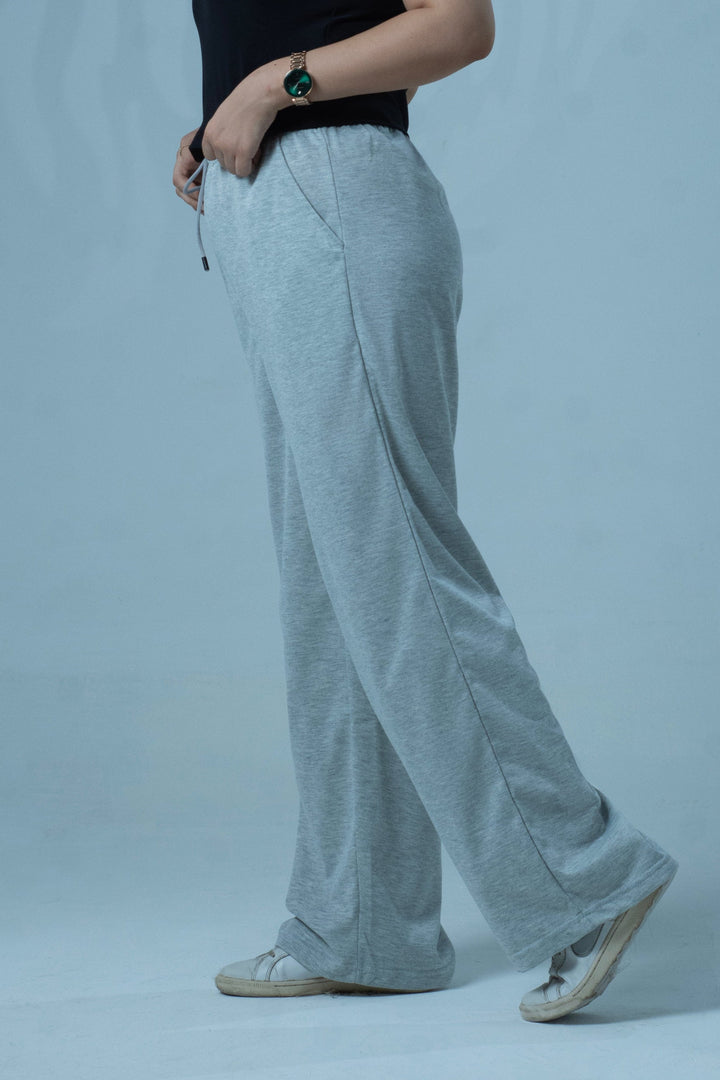 Comfy Cotton Wide Leg Pants - Grey