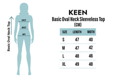 Basic Oval Neck Sleeveless Top For Women