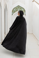 Load image into Gallery viewer, Morocco Velvet Long Sleeve Embroidered Sequins Kimono - Black
