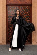 Load image into Gallery viewer, Morocco Velvet Long Sleeve Embroidered Sequins Kimono - Black
