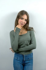 Load image into Gallery viewer, Long Sleeve Square Neck Top
