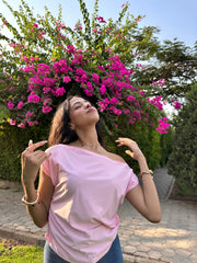 Off Shoulder Short Sleeve Top For Women