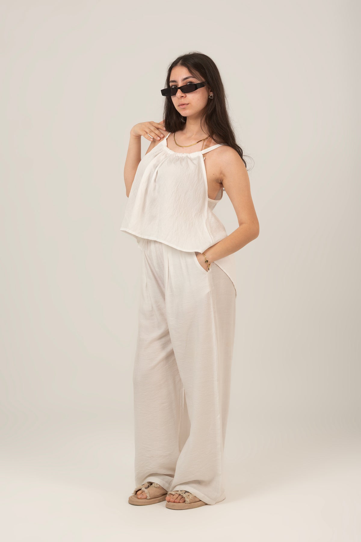 The Cloud Linen Set Top & Pant For Women