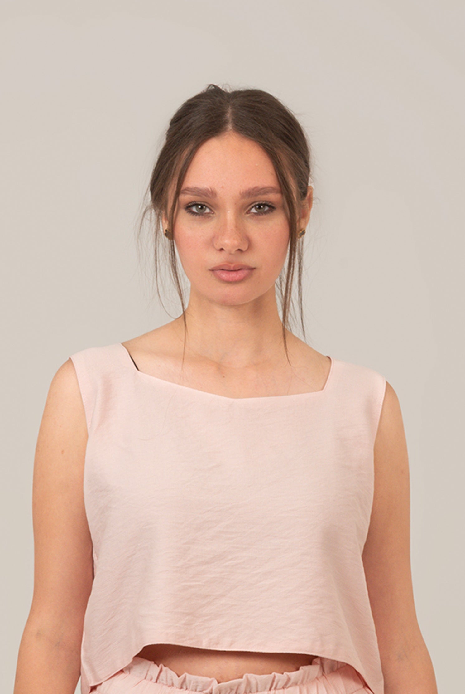 Rectangle Cut Neck Top For Women