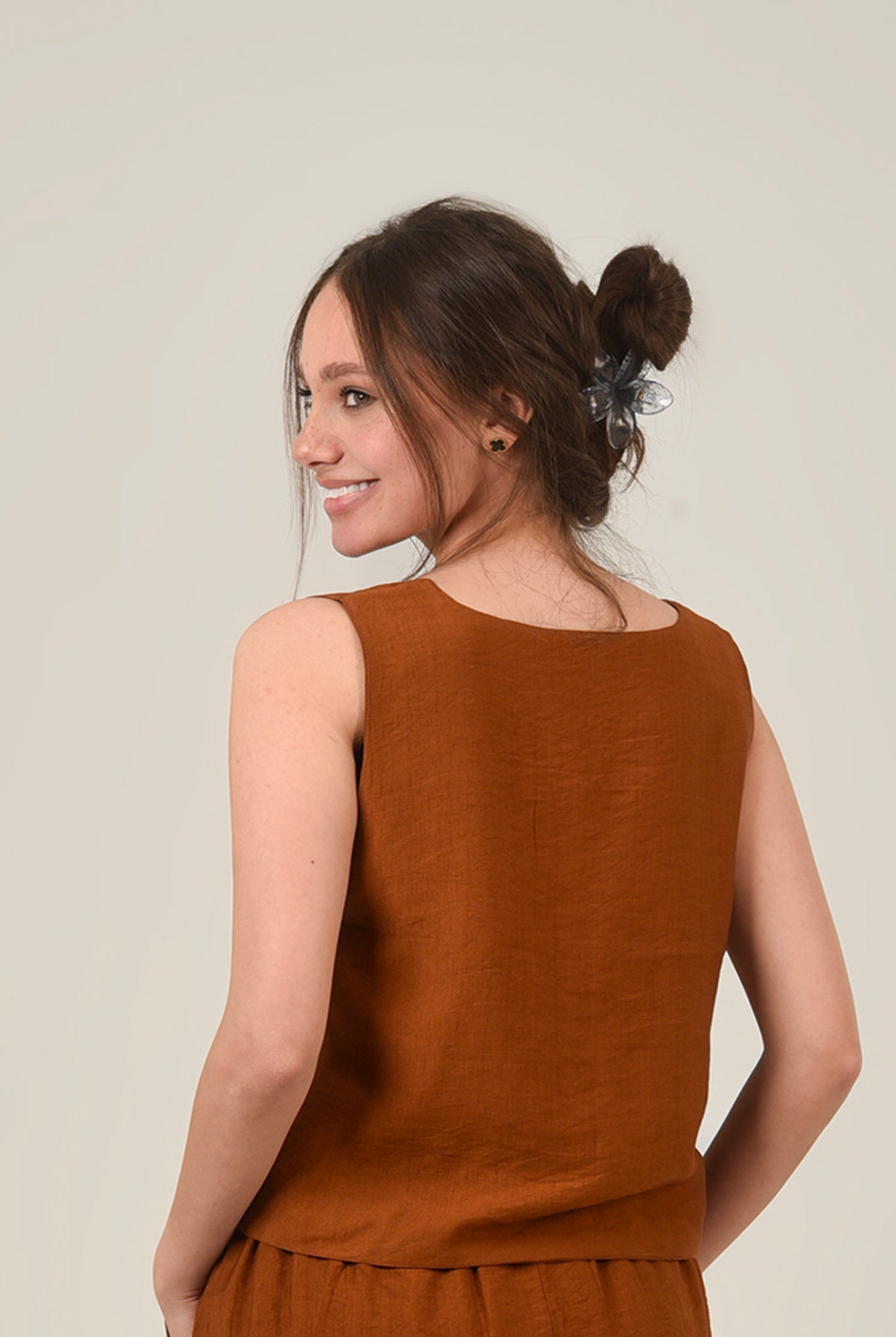 Rectangle Cut Neck Top For Women