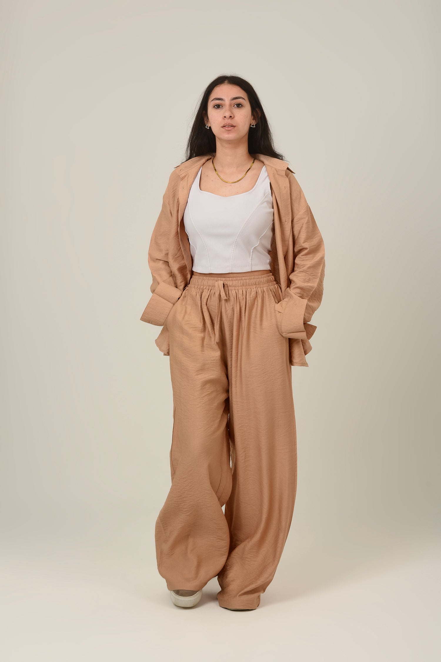 Oversized Linen Set Shirt & Pant For Women