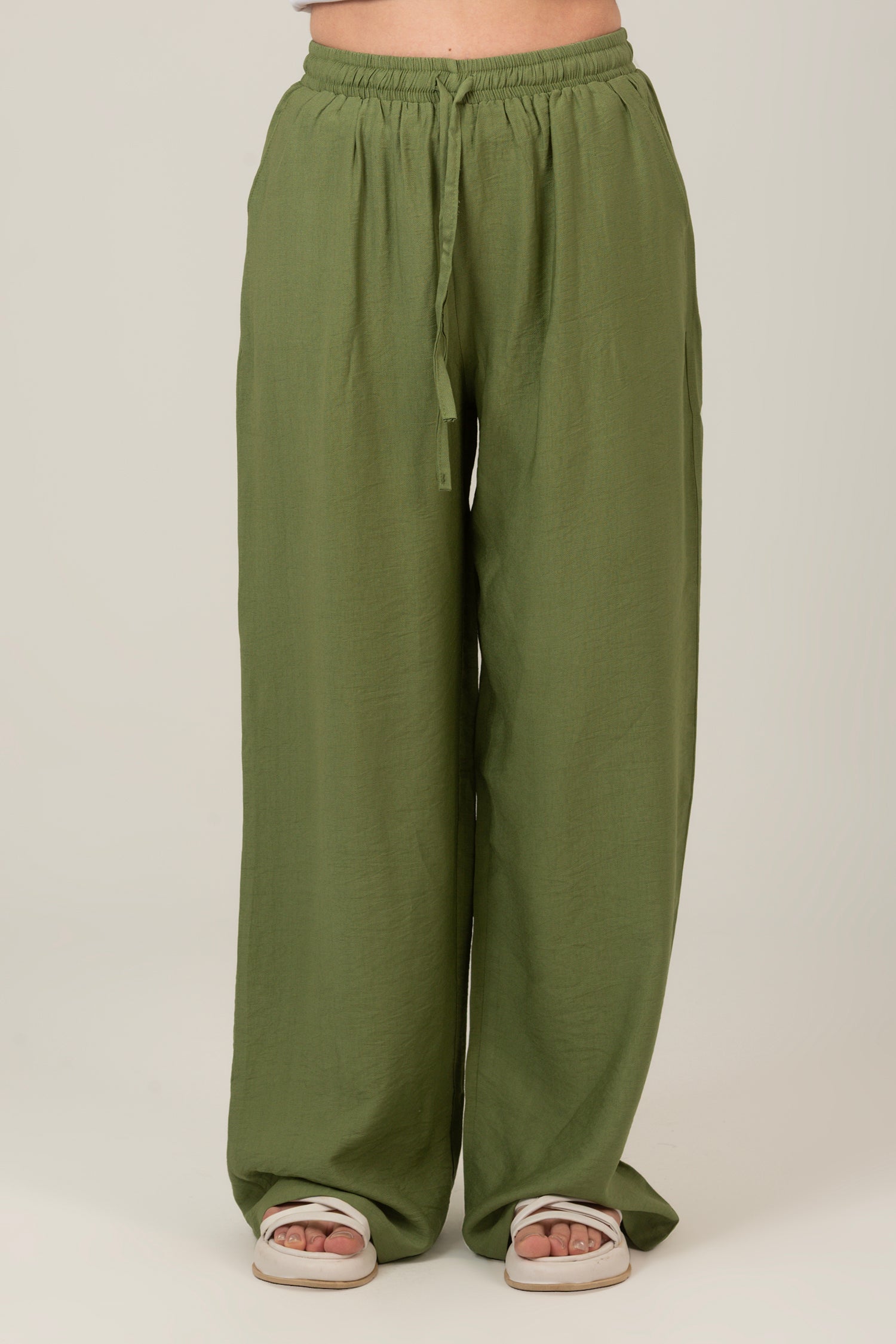 Linen High Waist Pants For Women