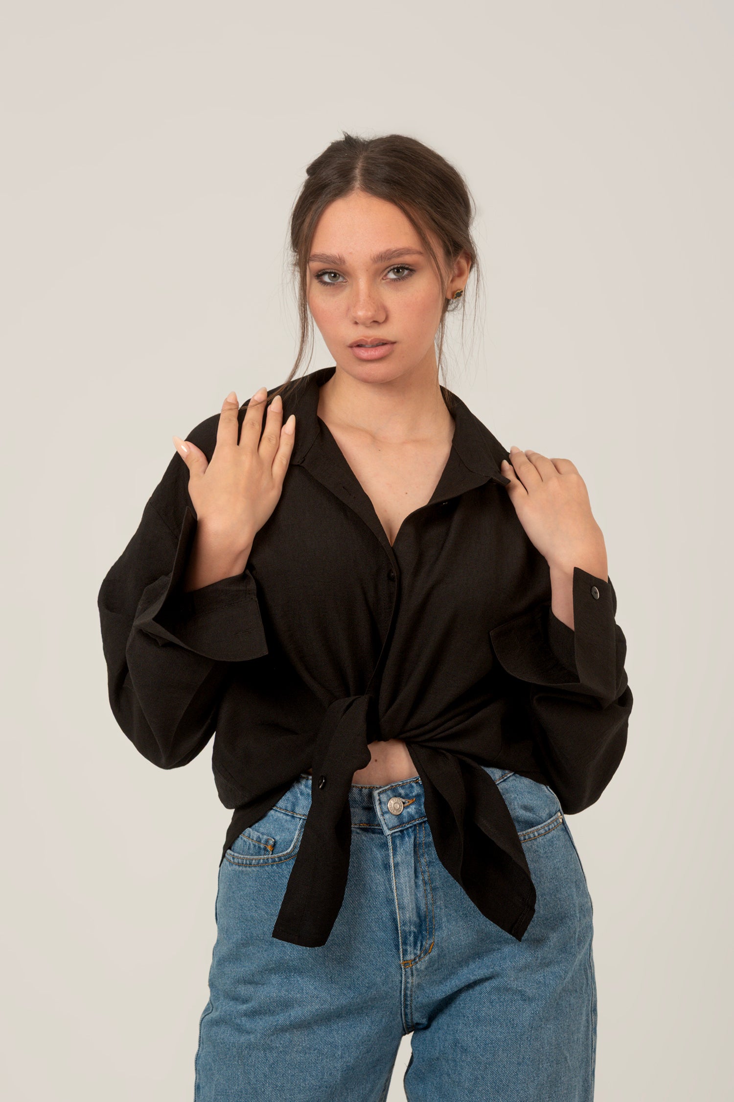 Oversized Loose Fit Linen Shirt For Women