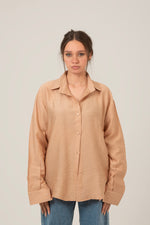 Load image into Gallery viewer, Oversized Loose Fit Linen Shirt For Women
