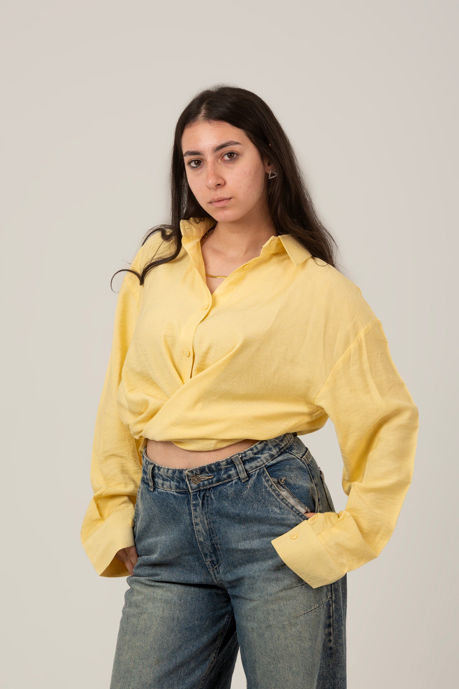 Oversized Loose Fit Linen Shirt For Women