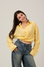 Load image into Gallery viewer, Oversized Loose Fit Linen Shirt For Women
