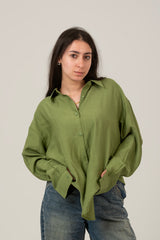 Oversized Loose Fit Linen Shirt For Women