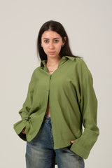 Oversized Loose Fit Linen Shirt For Women