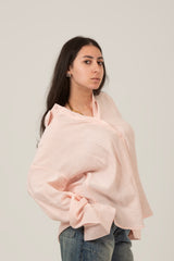 Oversized Loose Fit Linen Shirt For Women