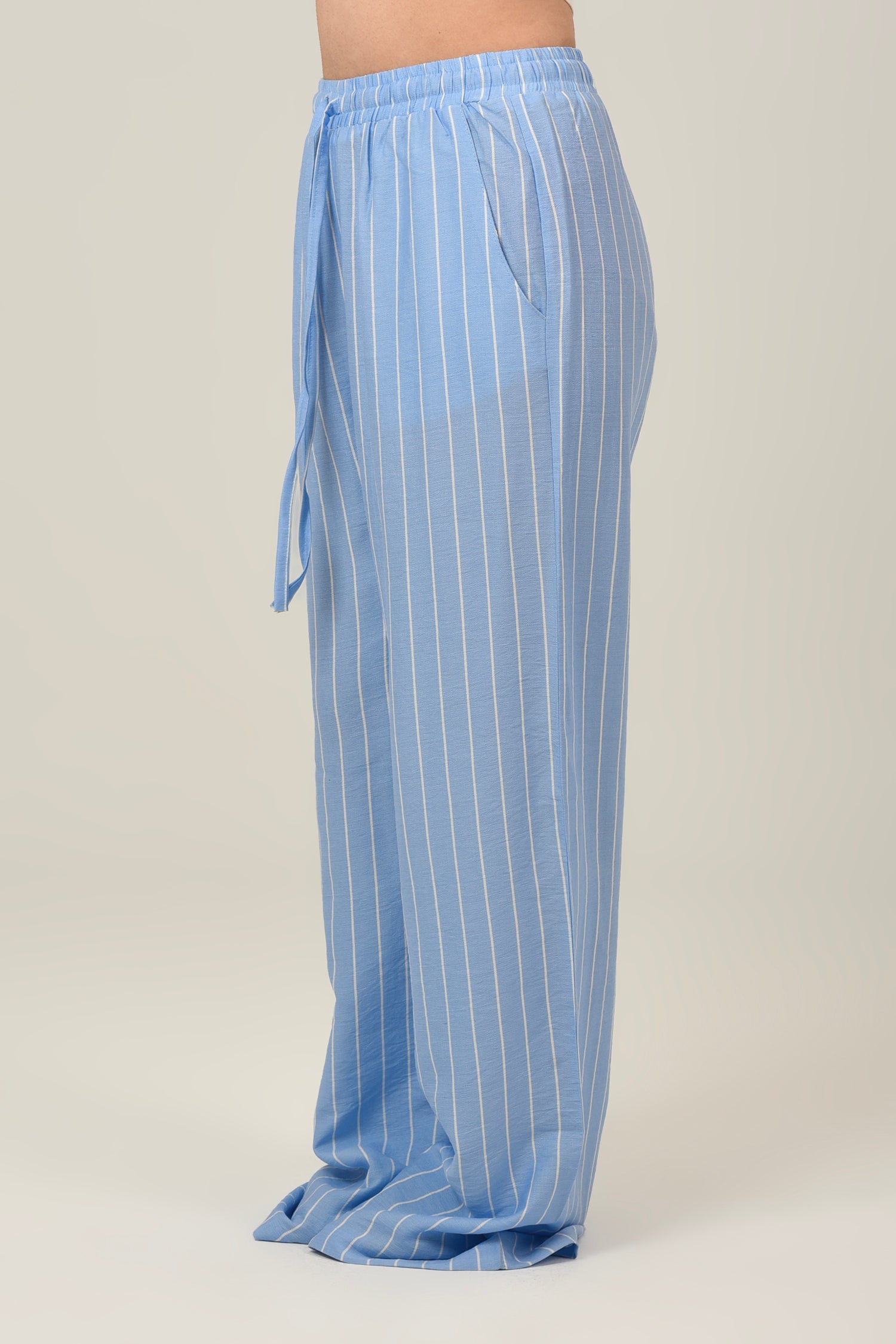 Loose Striped High Waist Pants For Women
