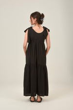 Load image into Gallery viewer, Flare Flowy Tie Shoulders Maxi Dress
