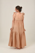 Load image into Gallery viewer, Flare Flowy Tie Shoulders Maxi Dress
