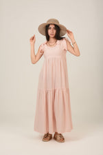 Load image into Gallery viewer, Flare Flowy Tie Shoulders Maxi Dress
