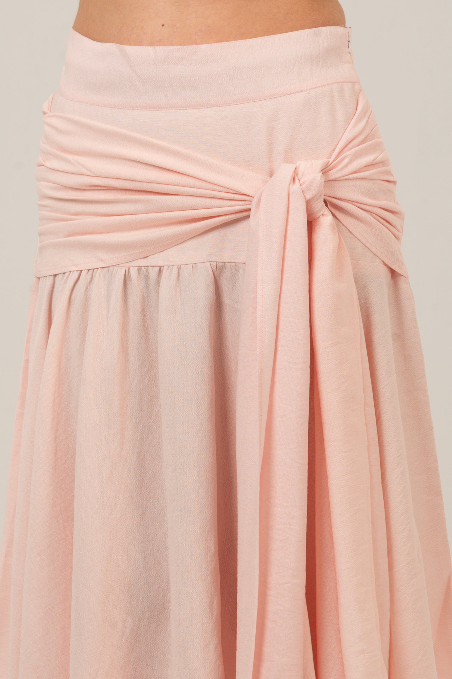 Front Tie Split Flare Skirt For Women