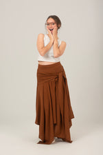 Load image into Gallery viewer, Front Tie Split Flare Skirt For Women
