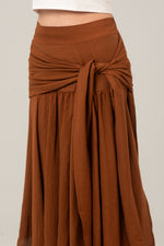 Load image into Gallery viewer, Front Tie Split Flare Skirt For Women
