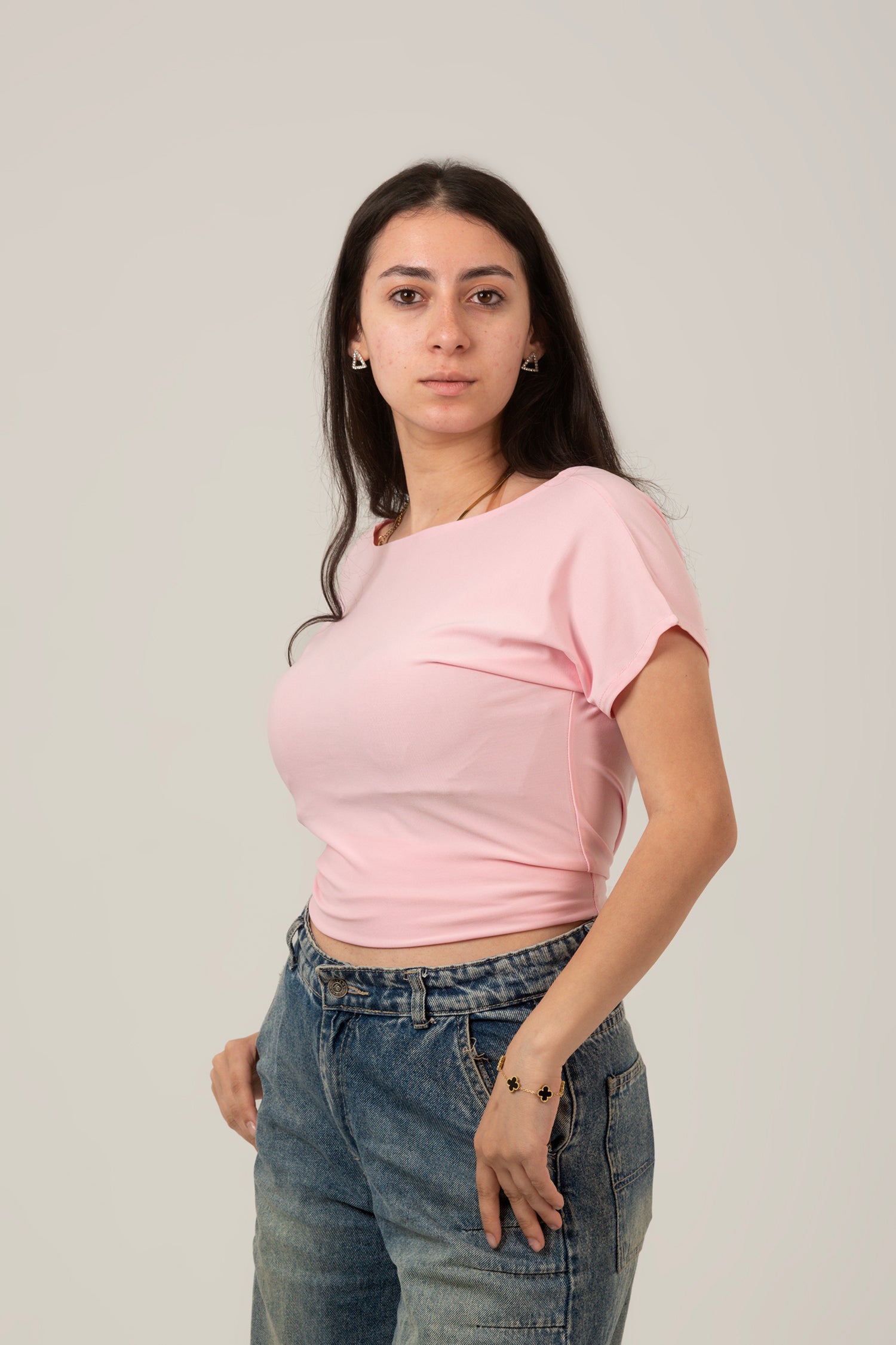 Half Sleeve Backless Top For Women