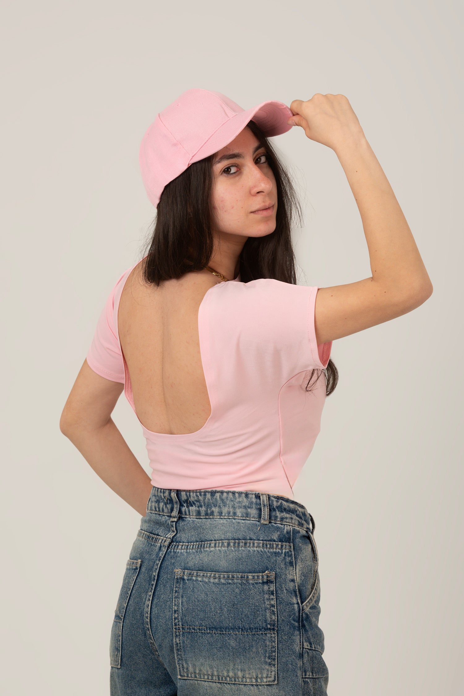 Half Sleeve Backless Top For Women