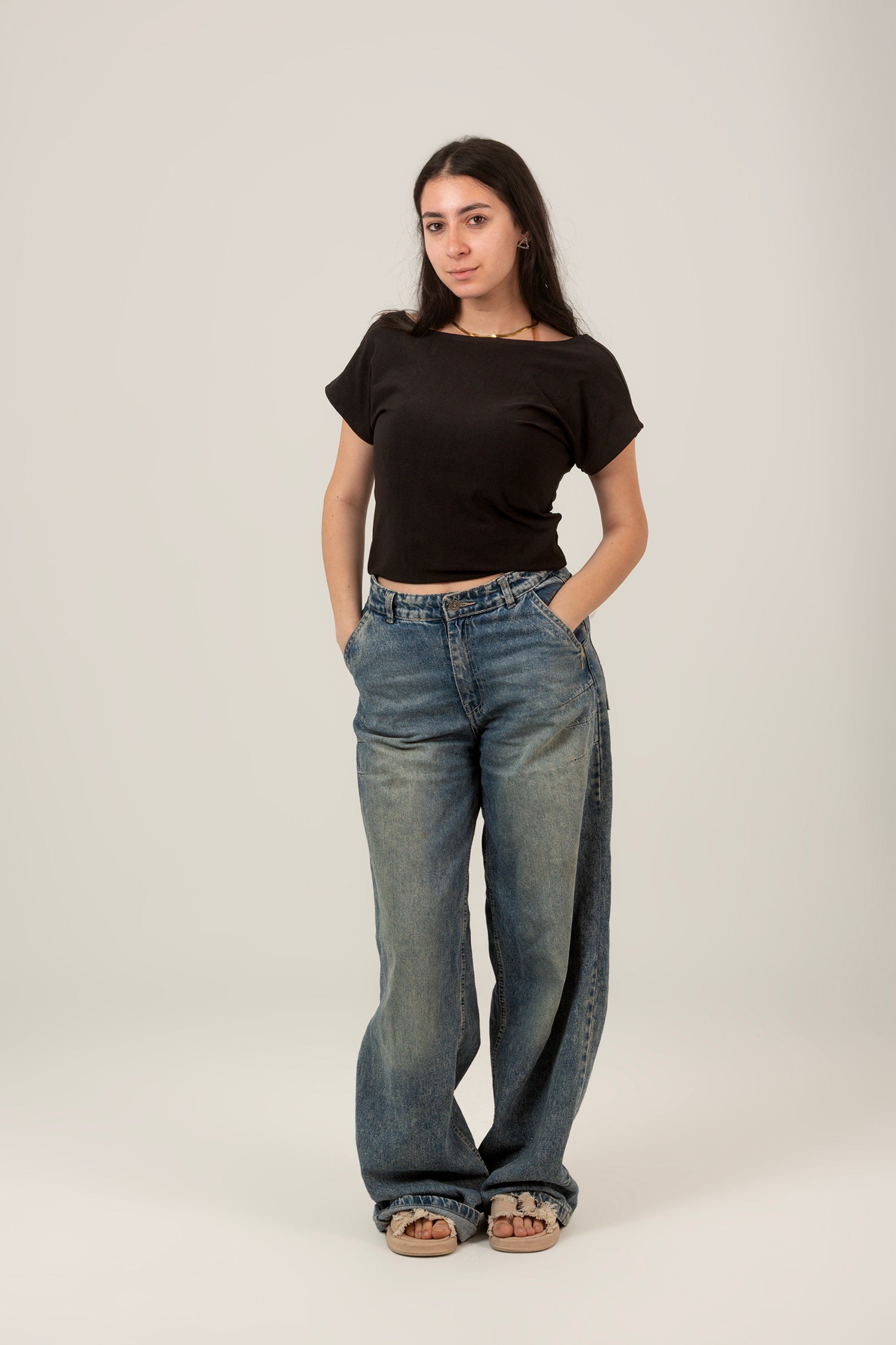 Half Sleeve Backless Top For Women