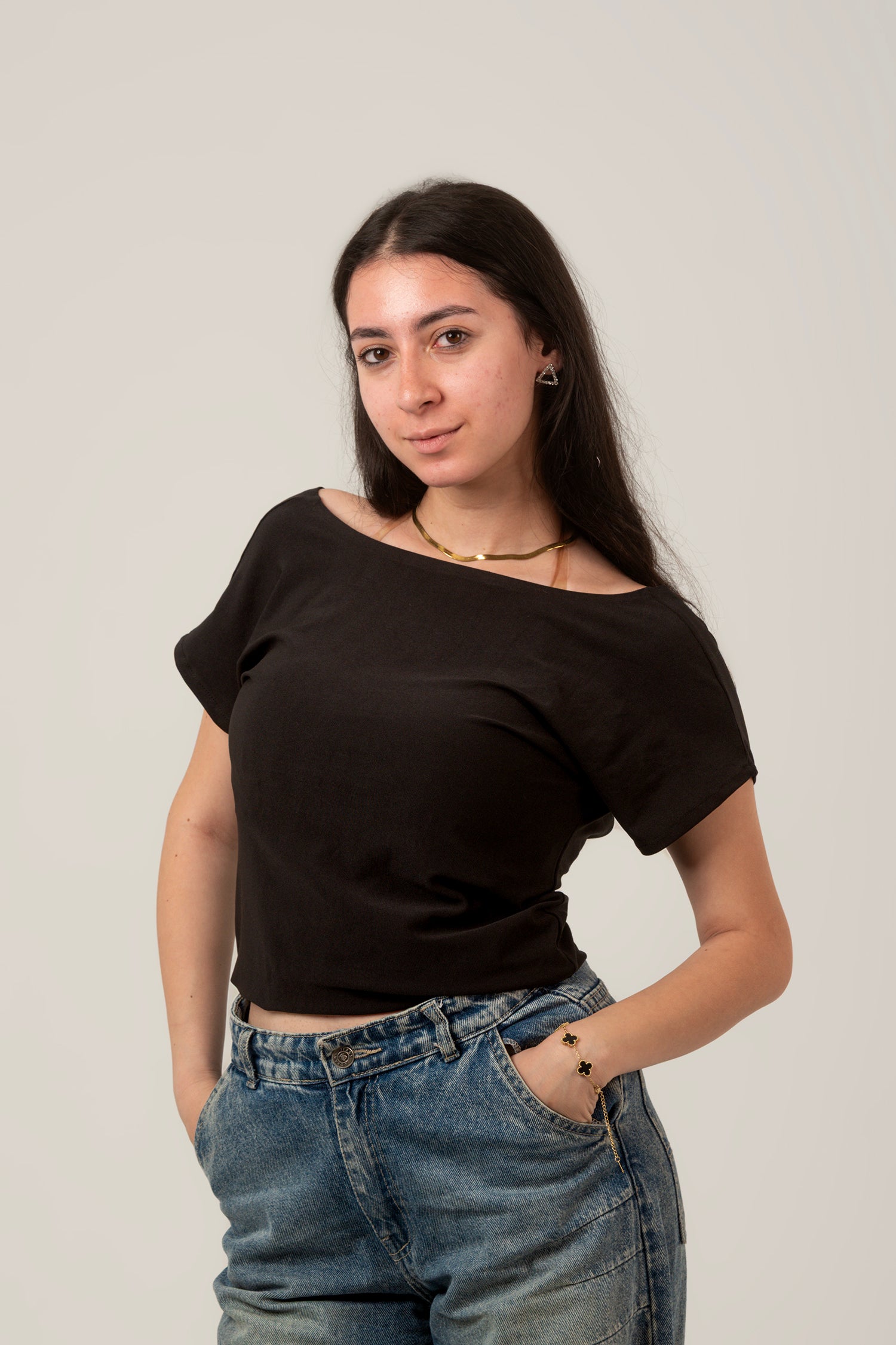 Half Sleeve Backless Top For Women